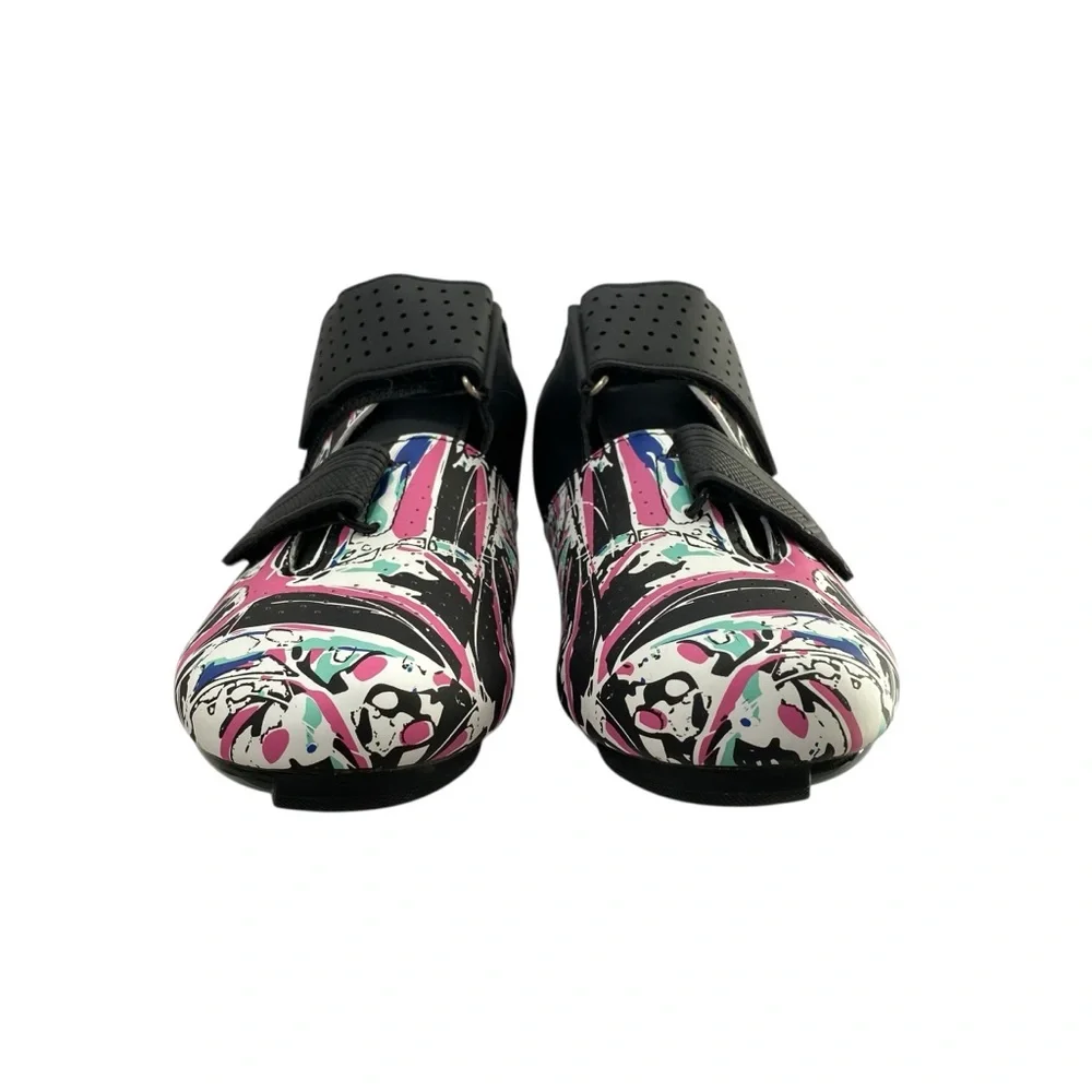 Sdeqa Cycling 2-3 Bolt Indoor‎ Spin Class Outdoor Road Biking Pink Sneaker 7.5